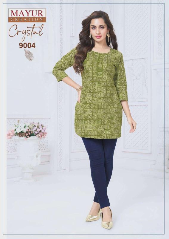 Mayur crystal vol-9 short top wholesale printed kurti online